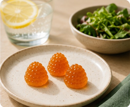 Ginger gummies after a meal
